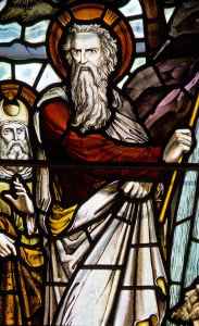 Moisés, vitral da catedral de Edinburgo, Escócia.
